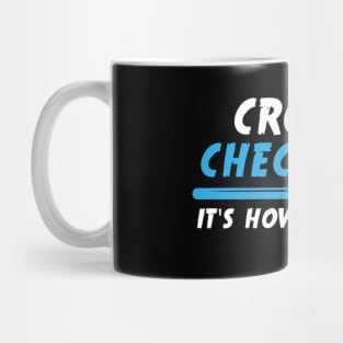 Ice Hockey Cross Checking It'S How I Hug Mug